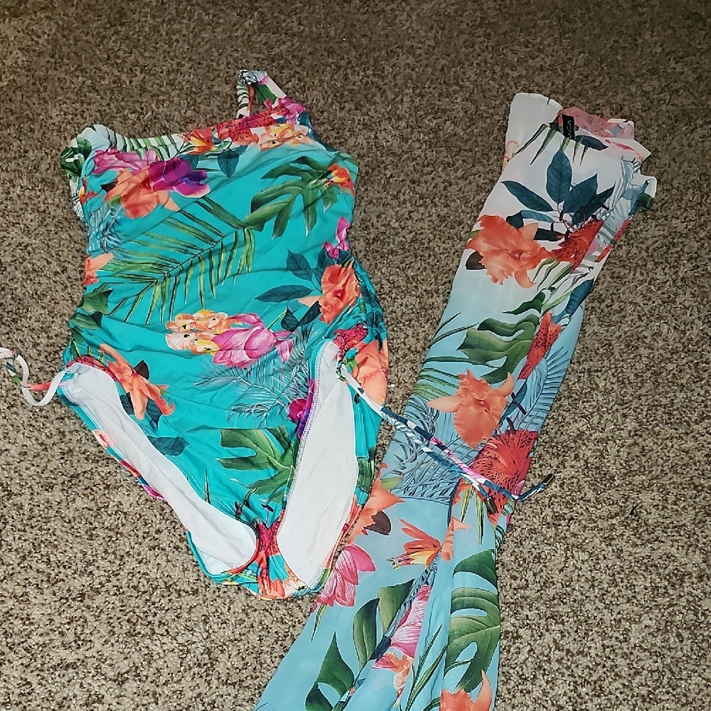 La Blanca Multicolor Floral Swimsuit